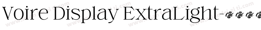 Voire Display ExtraLight字体转换